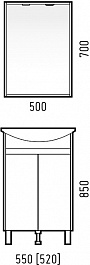 Corozo Мебель для ванной Орегон 55 пайн – фотография-8